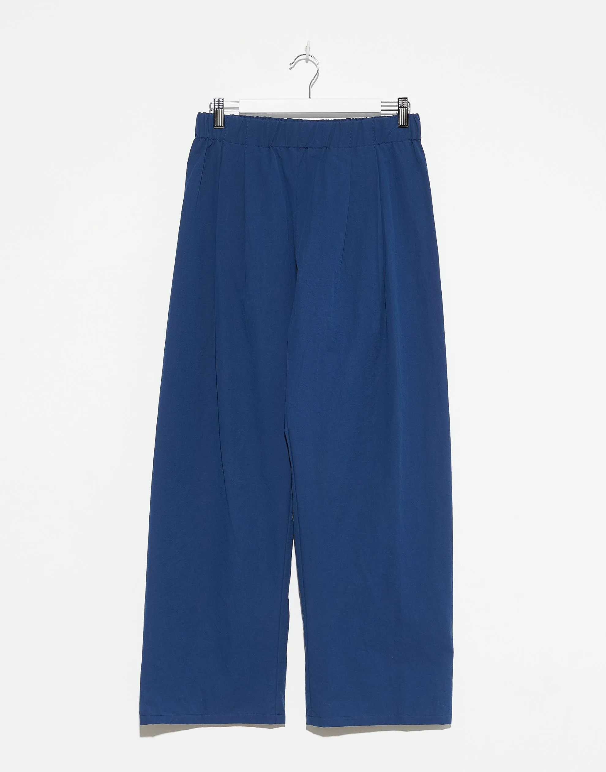 Marine Blue Cotton Gabardine Trousers