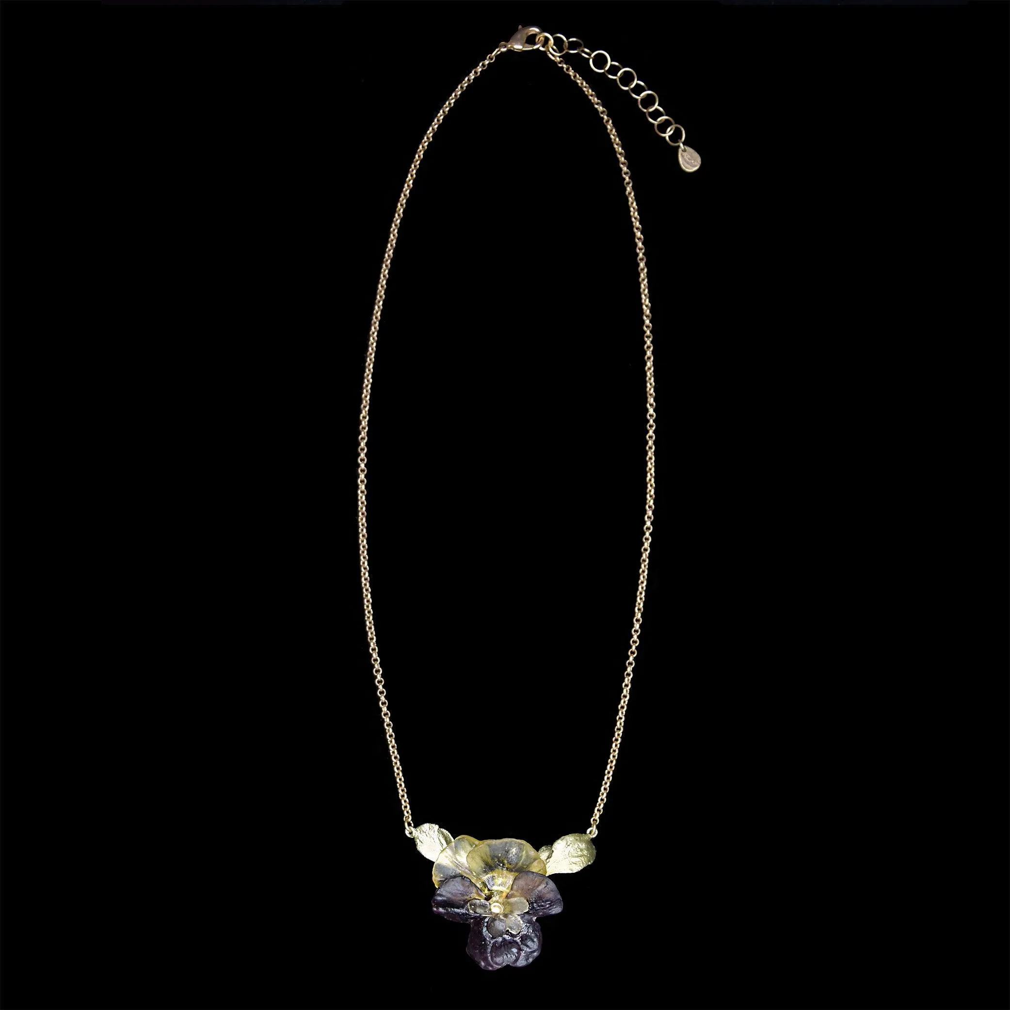 Pansies Pendant - Flower Leaf