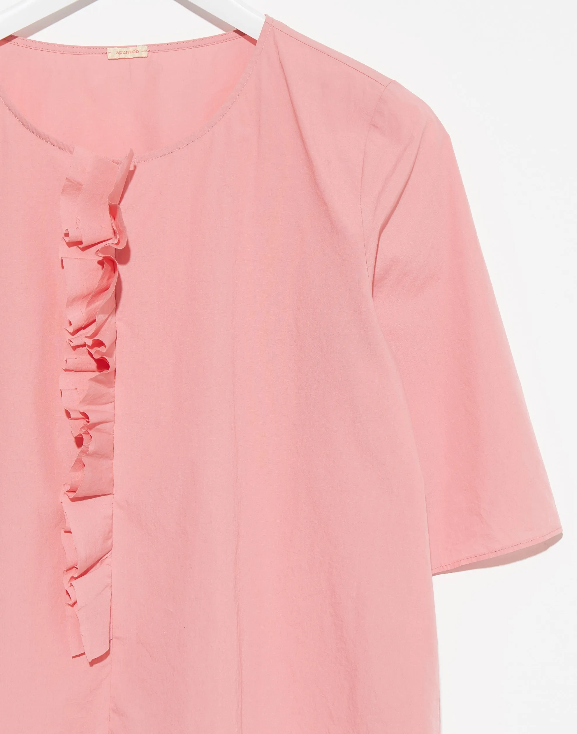 Pink Cotton Ruffle Top