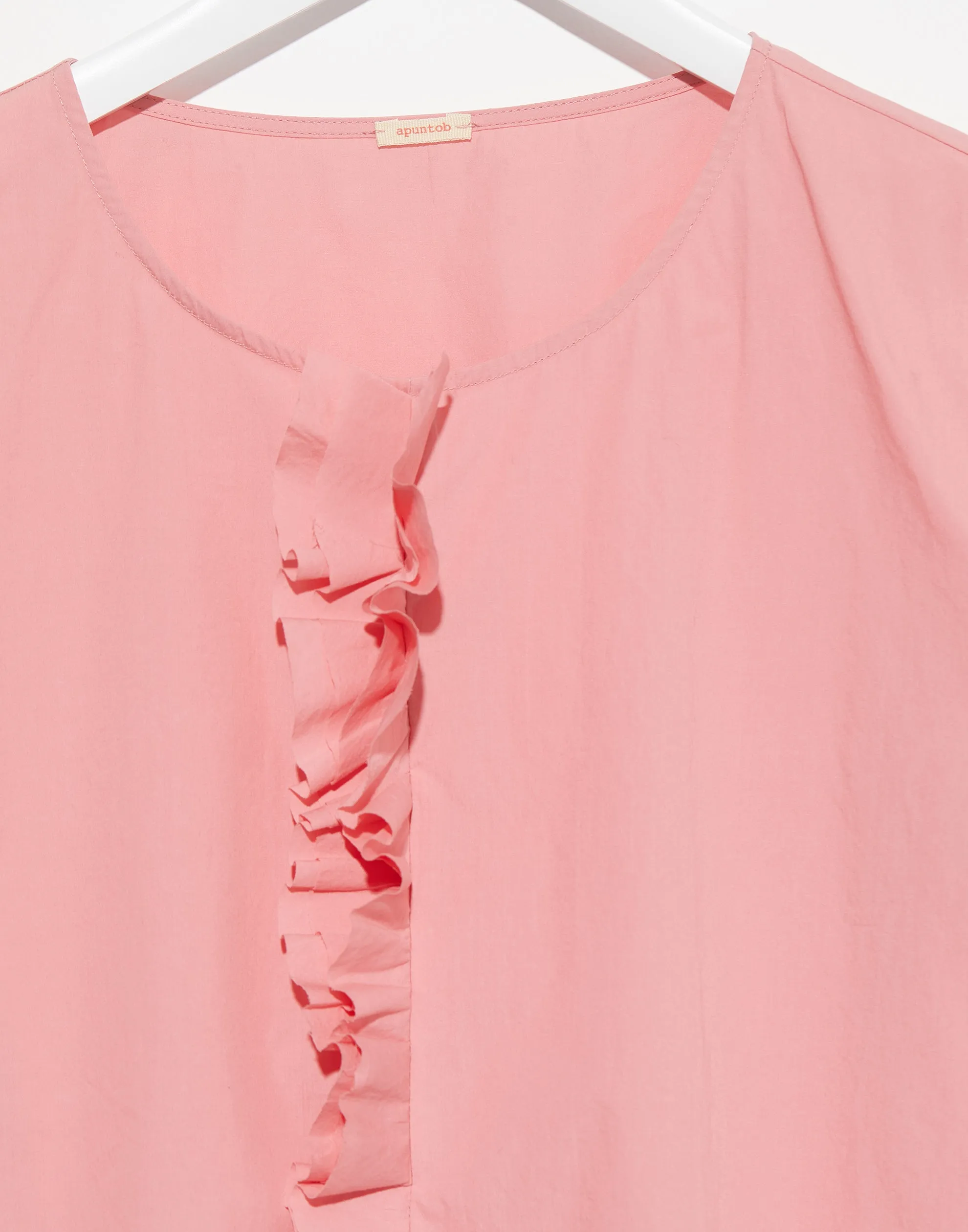 Pink Cotton Ruffle Top