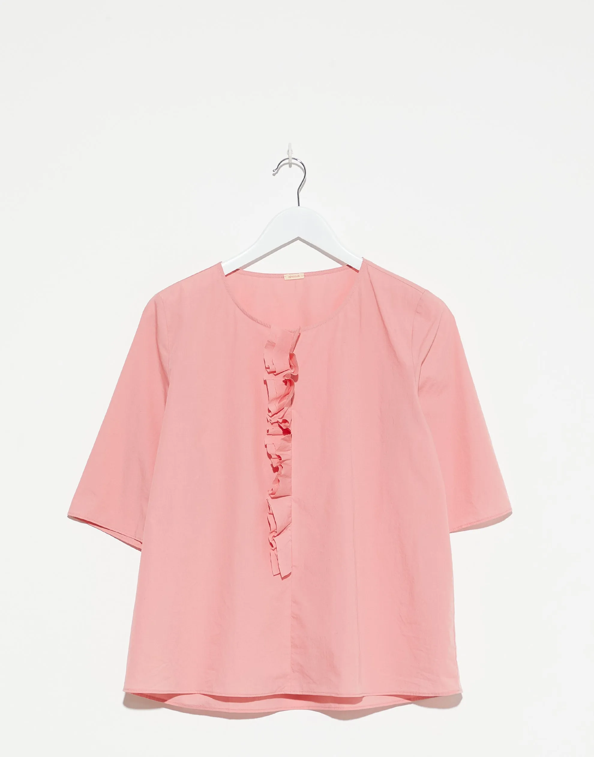 Pink Cotton Ruffle Top