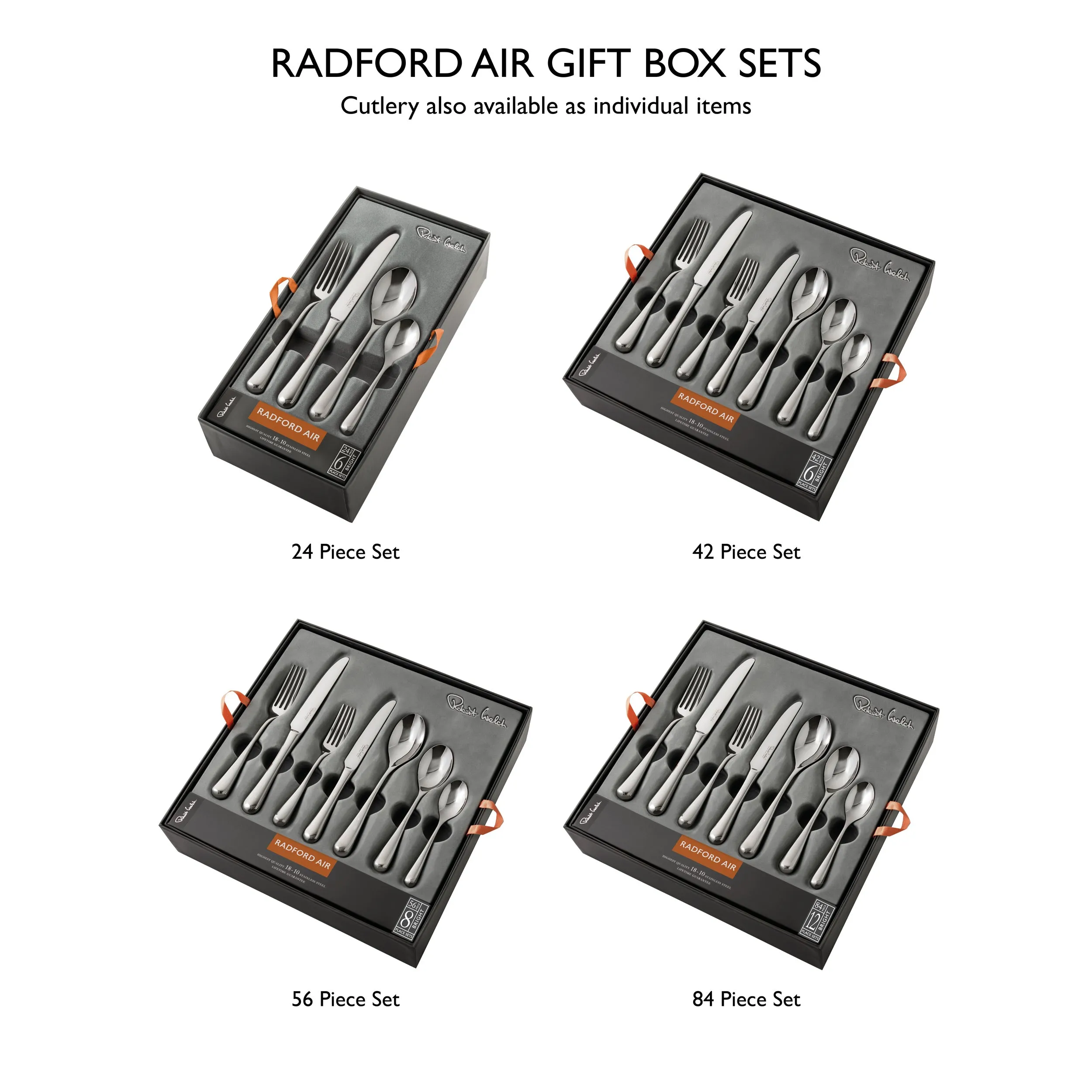 Radford Air Bright Cutlery Set, 24 Piece for 6 People