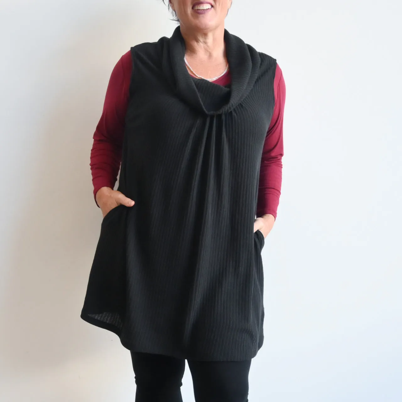 Ribbed Knit Winter Tunic Top