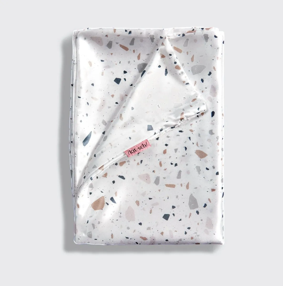 Satin Pillowcase - White Terrazzo