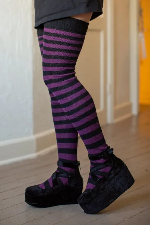 Super Stripes Thigh High Socks