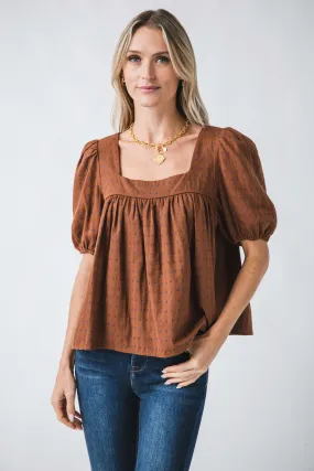 Things Between Puff Sleeve Squareneck Top