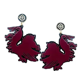 University of South Carolina Glitter Gamecock Earring