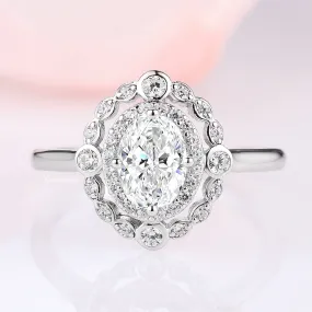 Valentina Simulated Diamond Ring- Sterling Silver