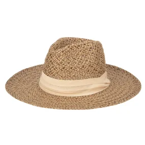 Well Crafted Fedora - Braided Hemp Fedora with Pleated Band